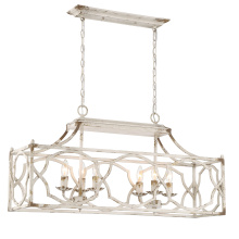 Golden 0885-LP AI - Wry Lighting Laurent 6-light Island Light in Antique Ivory